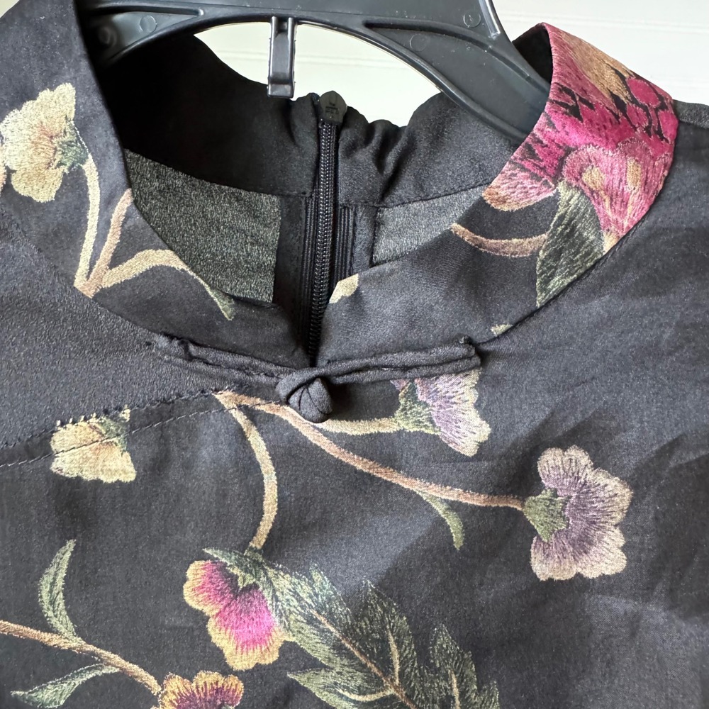 DDER Silk Chinese Style Floral Sleeveless Dress Women's M fairy goth‎ flows - Picture 12 of 14